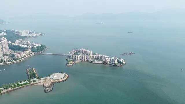 Pearl Island from the air (west side)