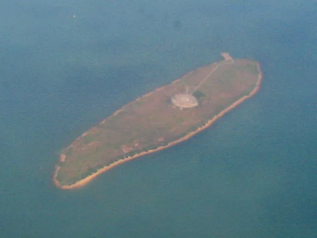 East Brother (Siu Mo To) from the air