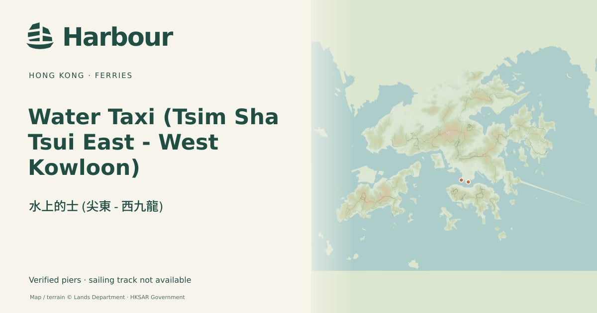 Ferry stops are shown without invented sailing paths. Published map routes, where available, are not live vessel tracks.