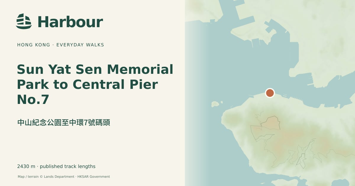 Sun Yat Sen Memorial Park to Central Pier No.7